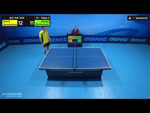 14:05 Serhii Zemiantsev - Denys Shcherbak 23.08.2023 TT Euro.Cup  Ukraine Star. TABLE 3