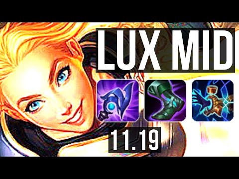 LUX vs PANTHEON (MID) | 1.9M mastery, 6 solo kills, 800+ games, Legendary | NA Grandmaster | v11.19