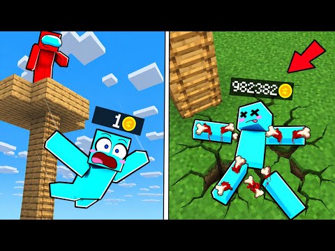 Minecraft pero ROMPER HUESOS te Vuelve MILLONARIO!