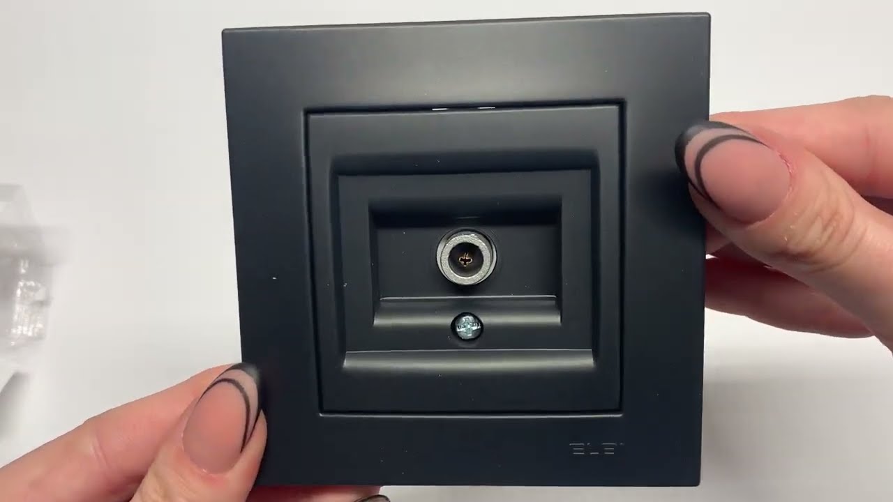 Розетка телевізійна кінцева ELBI VEGA матовий чорний (510-014800-273)