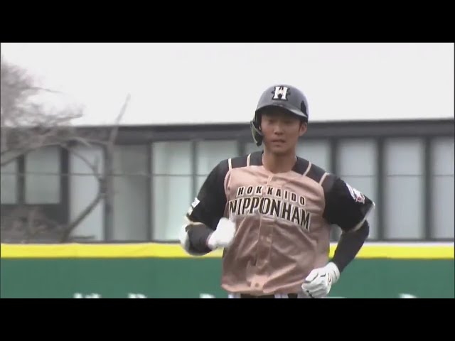 【ファーム】ファイターズ・石井 先制の1号2ランを放つ!! 2020/10/7 L-F（ファーム）