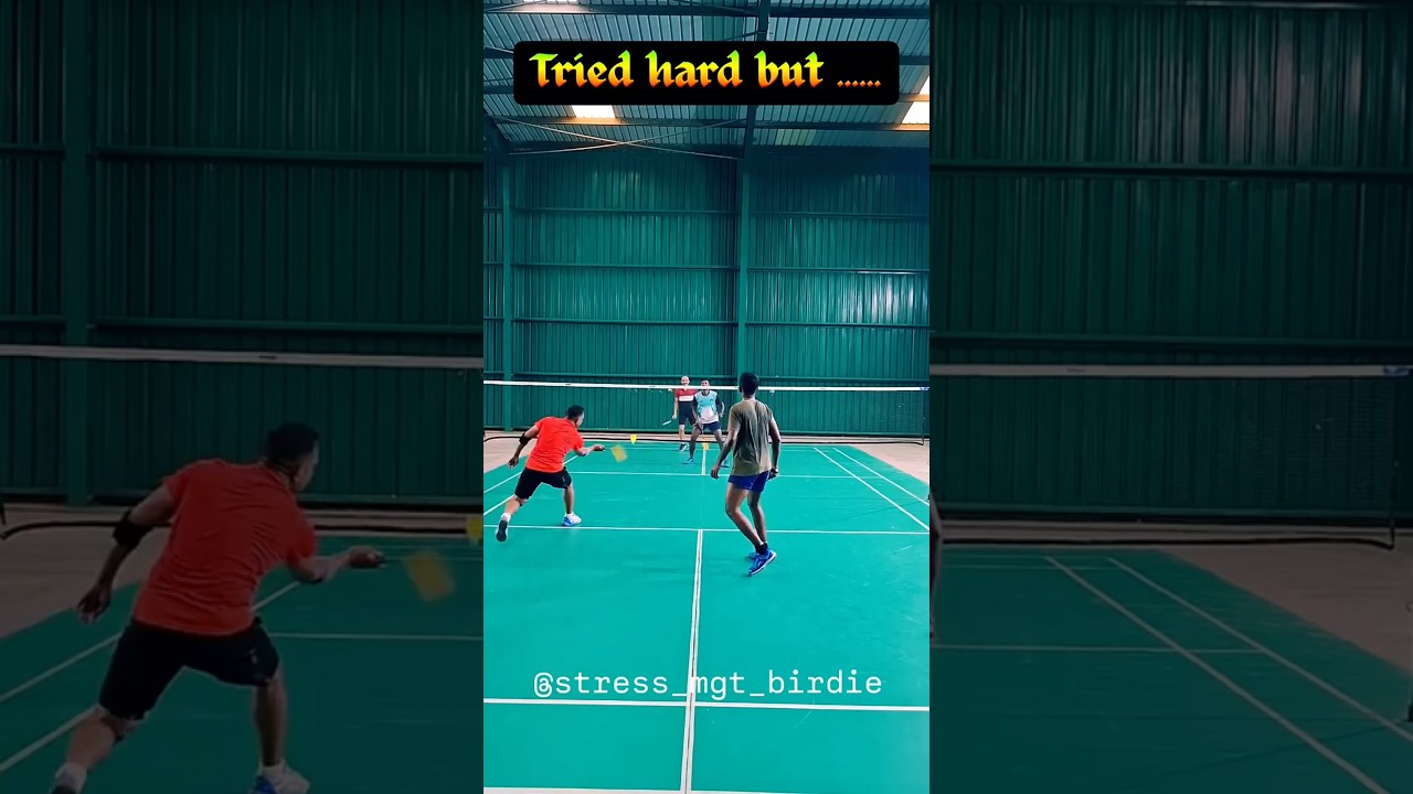 Unbelievable Badminton Defense But A Brutal Finish! 🏸 #shorts