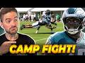 Things got HEATED at Eagles camp today... and I'm all for it!