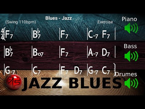 Jazz Blues in F - Jazz Backing Track / Play-along (110bpm)