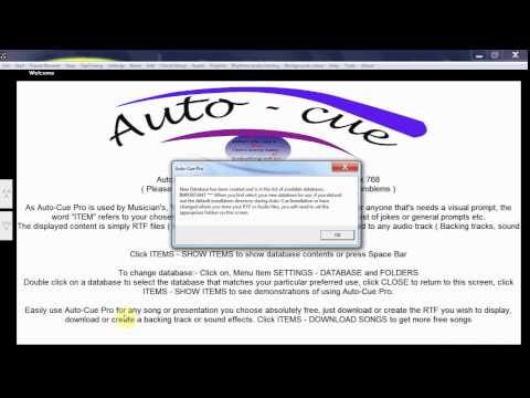 Make  new Database in Auto-Cue Pro