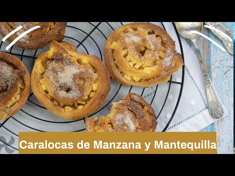 Caracolas de manzana con mantequilla