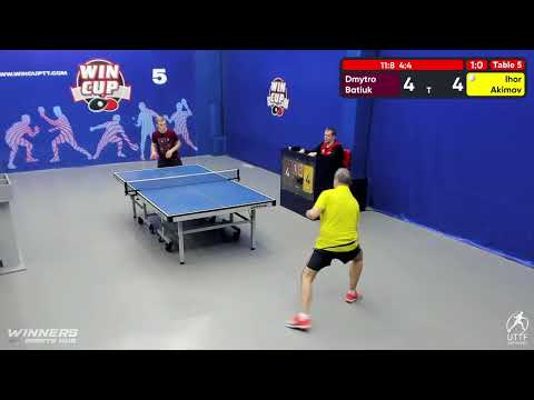 01:00  Dmytro Batiuk 3 -2 Ihor Akimov  South 6 WIN CUP 16.11.2022 WINCUP | TABLE TENNIS