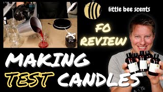 Make TEST CANDLES With Me | Little Bee Scent Fragrance Review (Ep 1) Hot Throw & Wicking & Tips