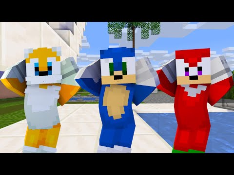 MONSTER SCHOOL : CHICKEN WING MEME SONIC.EXE, KNUCKLES, TAILS BUNNY - MINECRAFT ANIMATION