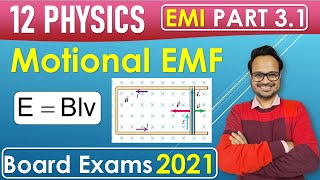EMI 3.1 || Motional EMF and Derivation of E = Blv || Physics Class 12 Electromagnetic Induction