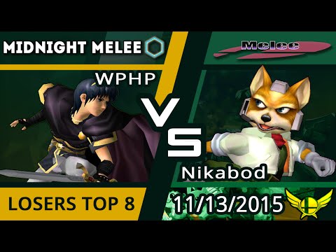 WPHP (Marth) vs. Nikabod (Fox) | Singles LT8 | Midnight Melee