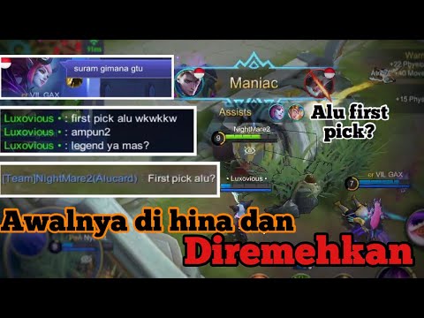 First pick Alucard langsung dibacotin team sendiri, pembuktian Alucard di rank Mythic