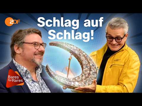 Video Thumbnail: Match um den Mond! Brosche mit Diamanten fordert sie zu eiskaltem Schlagabtausch | Bares für Rares