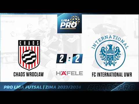 Skrót | Chaos Wrocław - FC International UWr  2:2, Sezon Zima-Hala 2024, Häfele PRO Liga, 25.02.2024