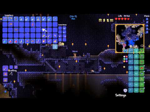 Glowing mushrooms & grappling hook! Brian & Alex tackle Terraria, Part 5