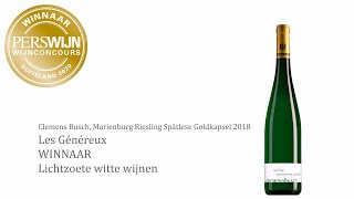 YouTube: Clemens Busch Mosel Marienburg Spätlese Goldkapsel Riesling