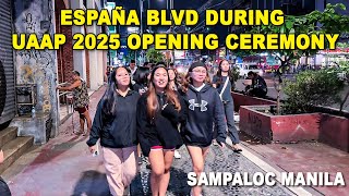 España Boulevard Overflowing with UAAP 2025 Opening Fans | Sampaloc Manila | Philippines
