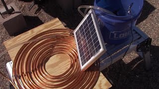 DIY Copper Coil Water Heater! w/DC water pump! Simple Solar Thermal design! Ez DIY
