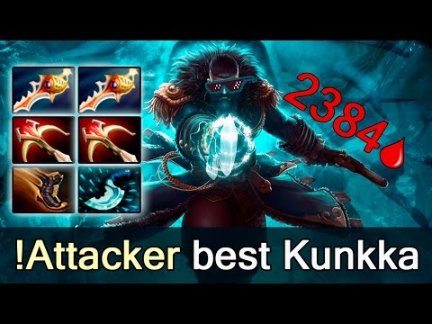 Attacker best Kunkka in the world, one hit — double kill