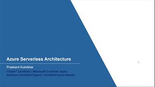 Azure Serverless Architecture 🧐