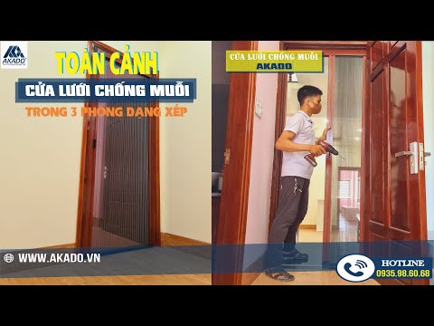 Cửa lưới chống muỗi an toàn dạng cánh mở