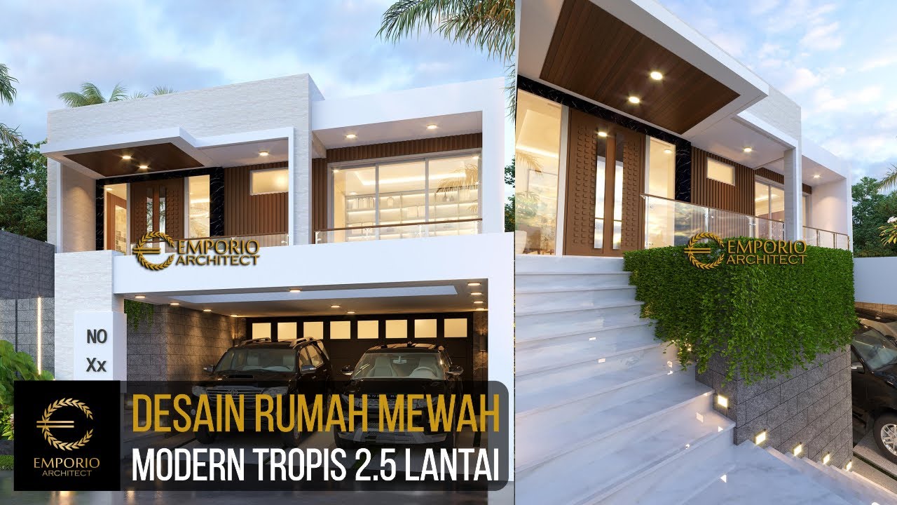 Video 3D Desain Rumah Modern 2.5 Lantai Bapak Aris - Bandung, Jawa Barat