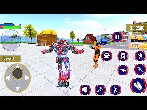 Optimus Prime Multiple Transformation Jet Robot Car Game 2021 - Android Gameplay