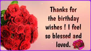 Best Thank you Reply for Birthday wishes  l  short l  whataap status l