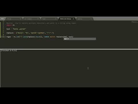 python - Replace multiple characters and words in a string using regex