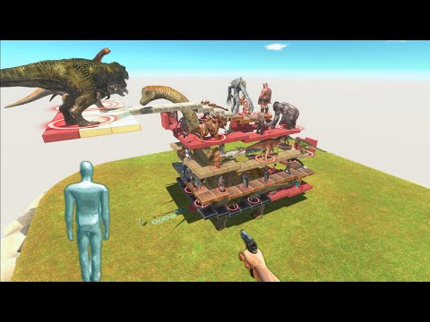 FPS AVATAR vs BRACHIOSAURUS DEADLY TRAP - Animal Revolt Battle Simulator