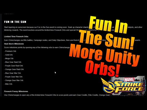 Fun in the Sun Event, Bonus Unity Orbs, & More! - Marvel Strike Force