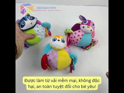 Đồ chơi lục lạc hình quả bóng kèm xúc xắc dành cho bé từ 0 đến 18 tháng tuổi, giúp bé phát triển giác quan và kỹ năng vận động - BẢO NGÔN TOYS - DV116