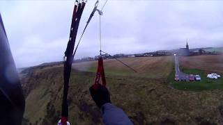 preview picture of video 'St Cyrus, Montrose, Scotland. Paragliding In The Rain :O)'