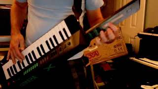 Video thumbnail for Yamaha KX5 KX 5 KX-5 keytar solo MIDI controller remote shoulder synth demo with NI Kontakt by DIY Music