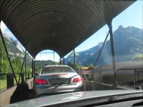 autotrein van goppenstein naar kandersteg