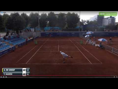Arthur De Greef Tweener Lob at the Prague Challenger