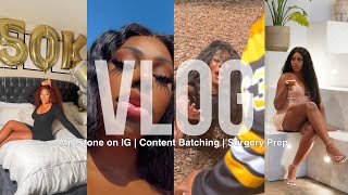 Vlog: Cancelled Surgery?! | Going Viral on IG | Content Batching & Tips…
