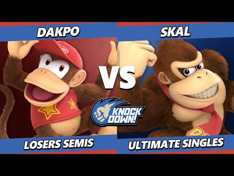 Knockdown 77 Losers Semis - Dakpo (Diddy, Game & Watch) Vs. Skal (Donkey Kong) Smash Ultimate - SSBU