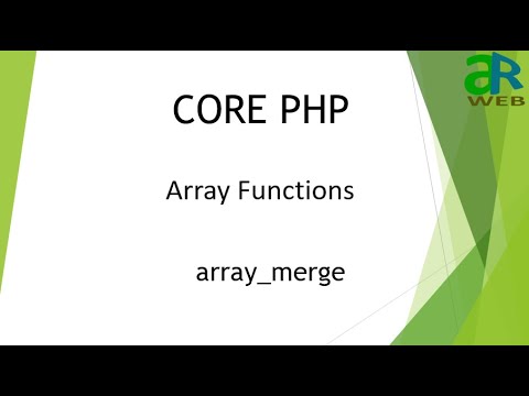 17 Array_merge In Php Php Array Functions