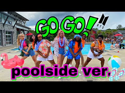 [ ONE TAKE KPOP COVER in PUBLIC ] Go Go by BTS - SPECIAL POOLSIDE ANNIVERSARY VER  | by HallyUA