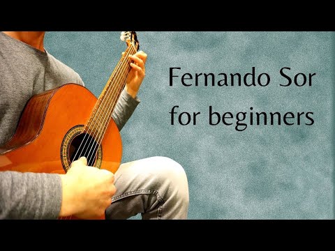 Classical guitar tutorial for beginners. Fernando Sor, etude no.2, op.60.