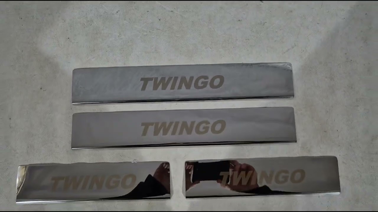 Renault Twingo 2007–2014 Nerezové kryty prahů Carmos Video 1