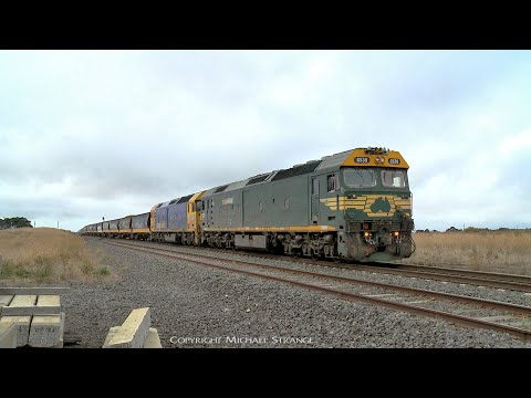 7731V Grain Train Arrives At Gheringhap For Fuel (3/4/2022) - PoathTV Australian Railways