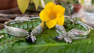 Silver-Plated Spoon Bracelet with Lobster Clasp