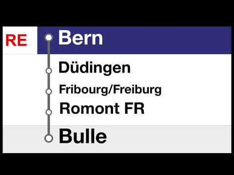 TPF Ansagen/annonces  » RE Bern — Bulle (2022) | SLBahnen