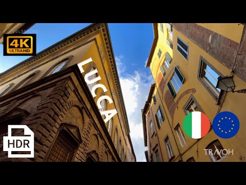 Lucca, Tuscany, Italy 🇮🇹 Culture | Day & Night Walking Tour | City Ambience ASMR | 4K HDR Travel