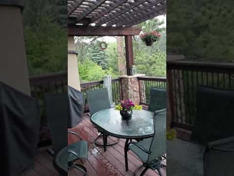 Heavy afternoon rain in Castle Rock Colorado