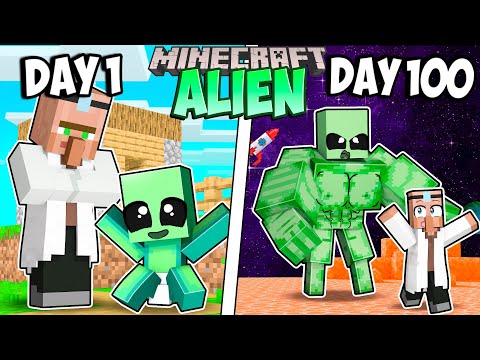 Ryguyrocky - I Survived 100 Days as an ALIEN in Minecraft
