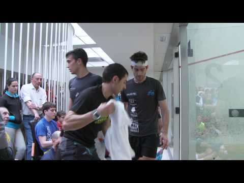 IKER PAJARES GANA un JUEGO A BORJA GOLAN  Cto. de España de SQUASH 2016