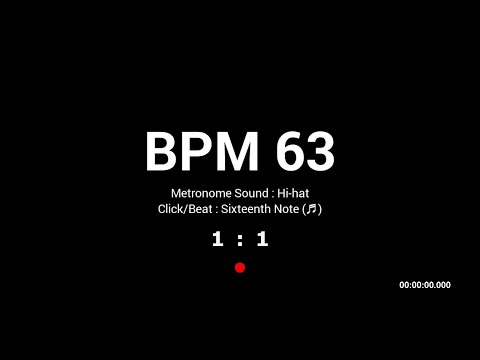 Metronome BPM 63 / Hi-hat / 16th (Half-opened)